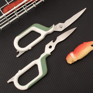 Kitchen Scissor Stainless Steel Straight Head Green Home Use Multi Functional Cutting Chicken Bones Fish Killing - Product Image 1