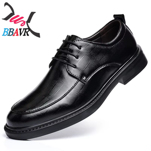 Nouvelles Chaussures Décontractées Noires en PU pour Hommes, Style Britannique, Respirantes, Durables, à Lacets, Semelle en Caoutchouc Souple, Idéales pour l'Été 2026 - Product Image 5