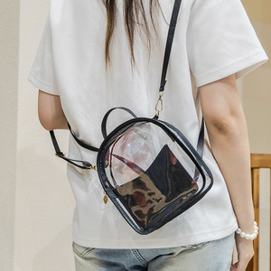 Sac à dos transparent en PVC imperméable pour filles, avec logo personnalisé, fermeture éclair, tendance, <span class=keywords><strong>pas</strong></span> <span class=keywords><strong>cher</strong></span>, grand format, pour l'école des enfants - Product Image 4