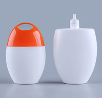 Conteneur en plastique PE plat personnalisé de 50 ml/100 ml, respectueux de l'environnement, pour crème solaire, crème pour les mains, fond de teint liquide, flacon isolant