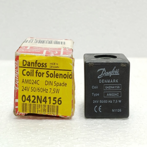 Danfoss ขดลวดโซลินอยด์24V AC AM024C 50/60Hz 7.5W 042N4156 DIN Spade - Product Image 1