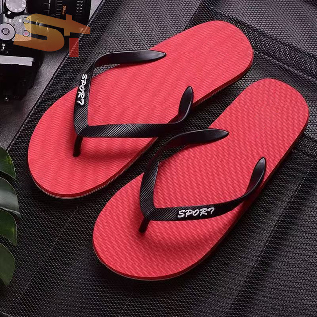 Flip-flops for Men's Summer Anti-slip Sandals Men's Leg Clamps Fashionable Rubber Wear-resistant Outer Sandals, Safety Shoes