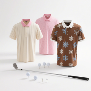 Camiseta de Golf de Secado Rápido con Protección Solar UPF 50, de Poliéster y Elastano, con Logotipo Personalizado de Alta Calidad, para Hombre - Product Image 1