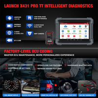 [Versión Global/UE] LAUNCH X431 PRO TT Herramienta de Diagnóstico Bidireccional de Sistema Completo, Conector DBSCar VII, 37+ Funciones de Reinicio para Todos los Coches, ECU en Línea