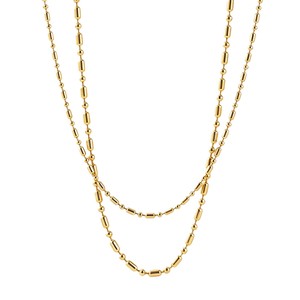Yunnique-collar minimalista de estilo japonés y coreano con cuentas chapadas en oro de 3mm y 2mm, diseño geométrico para uso diario, para hombres y mujeres - Product Image 5
