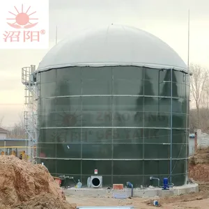 5,000-30,000 M3 project UASB reactor biogas digester plant with GFS tank glass fused to steel bolted roof with full equipments