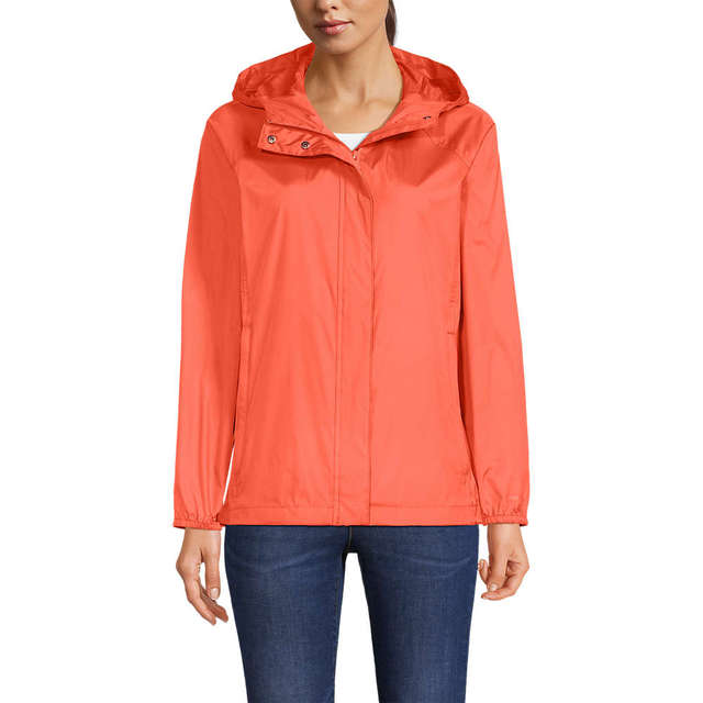 Exclusive Elastic Cuffs Rain Shield Women's Polyester ultra Lightweight Packable Water/Wind Resistant UPF 50 Windbreaker Jacket