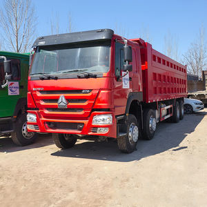 Le camion à benne basculante robuste rouge Sinotruk HOWO 8x4 est un tout nouveau petit camion à benne basculante et véhicule agricole chinois à vendre - Product Image 5