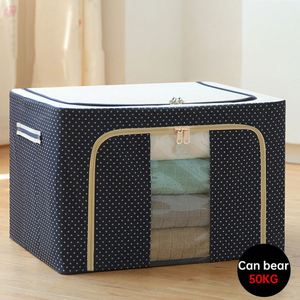 Boîte de rangement en tissu Oxford pliable pour couettes, sac de rangement pour vêtements de garde-robe, boîte organisatrice de vêtements et couettes pour la maison, vente en gros - Product Image 2