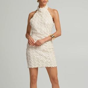 Nuevo Vestido Mini Bodycon de Lentejuelas para Fiesta 2025 para Mujer, Vestido Halter sin Espalda Estilo Lápiz - Product Image 2