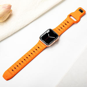 <span class=keywords><strong>Bracelet</strong></span> de montre FKM à motif de points de luxe pour Apple Watch Ultra 49mm S10 46/42mm <span class=keywords><strong>Bracelet</strong></span> de sport en caoutchouc fluoré respirant Premium - Product Image 4