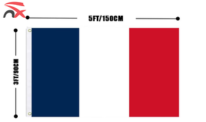 Vente en gros de drapeaux nationaux extérieurs de la <span class=keywords><strong>France</strong></span> de 3x5 pieds en polyester pour grands événements sportifs avec œillets en laiton - Product Image 2