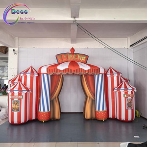 Arche d'entrée gonflable personnalisée pour cirque, thème fête foraine, portail de bienvenue, tissu Oxford de haute qualité - Product Image 1