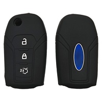Coque de clé télécommande 3 boutons en silicone moulé avec précision, multicolore, résistante aux rayures, pour Ford Focus Everest Escort