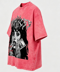 เสื้อยืดโอเวอร์ไซส์ผู้ชาย พิมพ์ลายภาพบุคคล สไตล์สตรีท แขนสั้น คอกลม ผ้าคอตตอนเจอร์ซีย์ - Product Image 5
