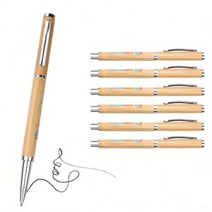 Stylos en bois et bambou écologiques personnalisés, stylos promotionnels en bois avec logo personnalisé, stylet en bambou avec étui, coffret cadeau - Product Image 2