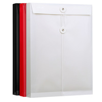Bolsa de Archivo Vertical de Alta Calidad, para Documentos A4, con Cierre de Cuerda, Impermeable, de Plástico