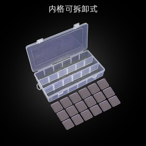 Transparent 18 Compartment <b>Storage</b> <b>Box</b> With Detachable Dividers For Desktop Organization And <b>Small</b> Accessories - Product Image 5
