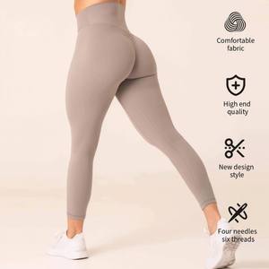 Nhà Máy Tùy Chỉnh Màu Sắc Kích Thước Logo Nylon Spandex Yoga Quần Tập Thể Dục Chặt Chẽ Quần Tummy Kiểm Soát Tập Thể Dục Mông Nâng Yoga Xà Cạp - Product Image 3