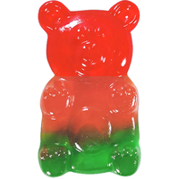 Aangepaste Yummy Giant Gummy Bear snoepjes Premium Aardbei Blauwe Framboos smaak Fruitig zacht snoep in doos