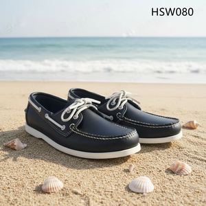 HY, Vacances à la mer, Chaussures mocassins en <span class=keywords><strong>cuir</strong></span> Crazy Horse de qualité supérieure, prix d'usine, élégantes et robustes, marron foncé, HSW079 - Product Image 4