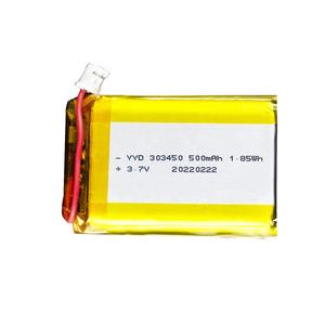 Baterai Li Polymer 303450 3.7V 500mAh yang dapat diisi ulang dengan Pcb dan Konektor JST PH2.0 2P - Product Image 4