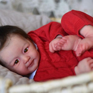 本物の赤ちゃんのように見える18インチ46cmベビードールリーバイ本物の素敵な生まれ変わったベビードールシリコンボーイズギフト - Product Image 6