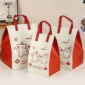 Sacs isothermes OEM ODM pour le déjeuner, la livraison de nourriture et de café, en tissu non tissé, avec feuille d'aluminium, sacs fourre-tout à sublimation, avec ruban et corde, taille personnalisée - Product Image 4