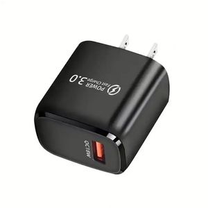 อะแดปเตอร์ชาร์จไฟแบบ USB  QC3.0 18W สำหรับเดินทาง  5V 3A  ปลั๊ก US/EU/AU/UK  ช่องเสียบเดียว สำหรับโทรศัพท์มือถือ ขายส่ง - Product Image 1
