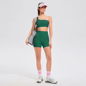 Ensemble de Yoga taille haute pour femmes Short de sport personnalisable haut à séchage rapide fermeture à la taille élastique grande taille conception imprimée de haute qualité - Product Image 5