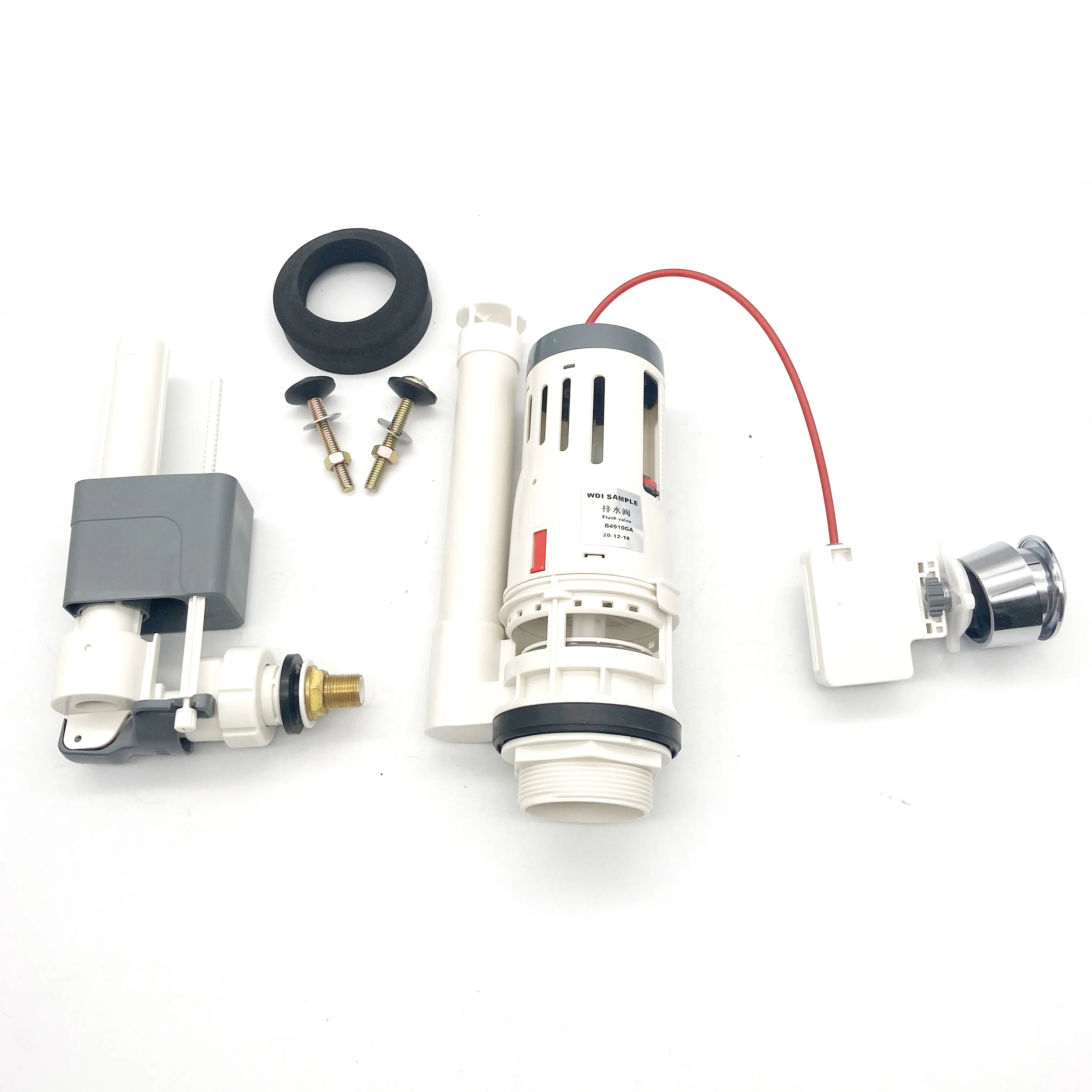 Válvula de descarga de plástico de alta calidad para inodoro, mecanismo de ahorro de agua para baño, accesorios de cisterna