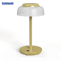 Lampe de table LED rechargeable moderne, étanche IP44, à abat-jour unique, à intensité variable, pour l'intérieur et l'extérieur, bars, hôtels