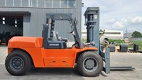 Chariot élévateur diesel neuf de 10 tonnes de Chine, chariot élévateur puissant en acier de 12 tonnes avec moteur Nissan et déplaceur latéral