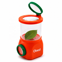 Loupe d'observation d'insectes pour enfants 3x-6x 50mm à double vision, lentilles en plastique acrylique, jouet éducatif pour l'exploration de la nature en extérieur