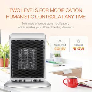 Calentador de Escritorio Cerámico PTC con Protección Contra Sobrecalentamiento, Control con Perilla, Enchufe Europeo 220V, Calentador Rápido con Ventilador para Uso Doméstico - Product Image 3