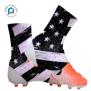 Puro stile bianco nero stampa stella americana stampa calcio sputo personalizzato sublimazione calcio calcio tacchettatura produzione - Product Image 1