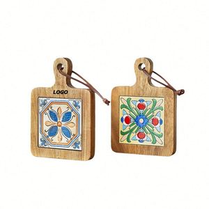 Posavasos de Madera para Platos Calientes, Resistentes al Calor, Decoración Rústica para Cocina Estilo Granja - Product Image 1
