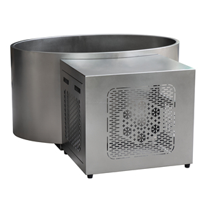 Baignoire <span class=keywords><strong>de</strong></span> récupération par immersion froide HI-Q personnalisable, en acier inoxydable 304, ovale, pour la récupération sportive, avec refroidisseur - Product Image 1