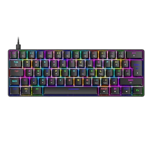 T60 Optical Mechanical Gaming <b>Keyboard</b> Blue Switch 62 Keys <b>USB</b> Type C Wired RGB 18 Lights PC Gamer Rgb <b>Keyboard</b> - Product Image 1