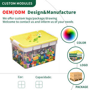 Caja de Almacenamiento Portátil Multiusos <span class=keywords><strong>para</strong></span> Bloques de Construcción, Organizador Modular <span class=keywords><strong>para</strong></span> <span class=keywords><strong>Juguetes</strong></span> y Papelería - Product Image 5