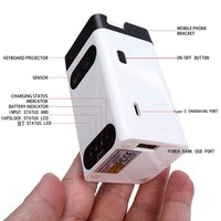 Clavier virtuel laser magnétique miniature à la mode, projecteur portable sans fil, clavier de projection pour ordinateur, téléphone portable intelligent