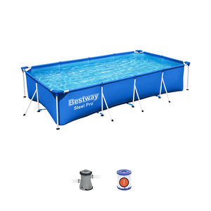 Piscina Desmontable <span class=keywords><strong>Bestway</strong></span> 56405 de 4.00m X 2.11m X 81cm, Piscina Exterior Portátil de PVC <span class=keywords><strong>Rectangular</strong></span> - Product Image 4