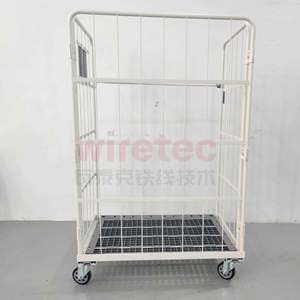 Carro de Logística Plegable de Metal Vatek con 4 Ruedas de PU, Estructura de Malla con Recubrimiento en Polvo, para Uso en Almacenes y Supermercados - Product Image 3