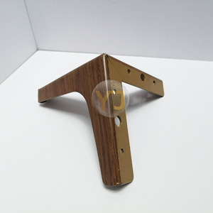 Wood Grain Brown Metal Furniture <b>Legs</b> 100MM 130MM 150MM 170MM Heavy Duty Midcentury <b>Sofa</b> Table <b>Legs</b> - Product Image 4