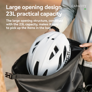 Bolsa Trasera Impermeable ROCKBROS de 23L - Alforja para Bicicletas de Montaña/Carretera, Bolsa de Almacenamiento para Casco de Ciclismo - Product Image 5