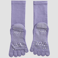 Vente en gros de nouvelles chaussettes de yoga personnalisées à cinq doigts Chaussettes de sport Pilates confortables et douces pour femmes