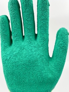 Guantes de Trabajo Recubiertos de Látex Verde, Antideslizantes y Duraderos, Guantes de Seguridad con Marca Personalizada - Product Image 5