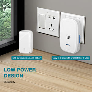 Nouvelle Arrivée Facile à Installer 45 Mélodies Longue Portée Sans Fil Sonnette de Porte Domestique Sans Fil Longue Portée Sans Batterie - Product Image 5