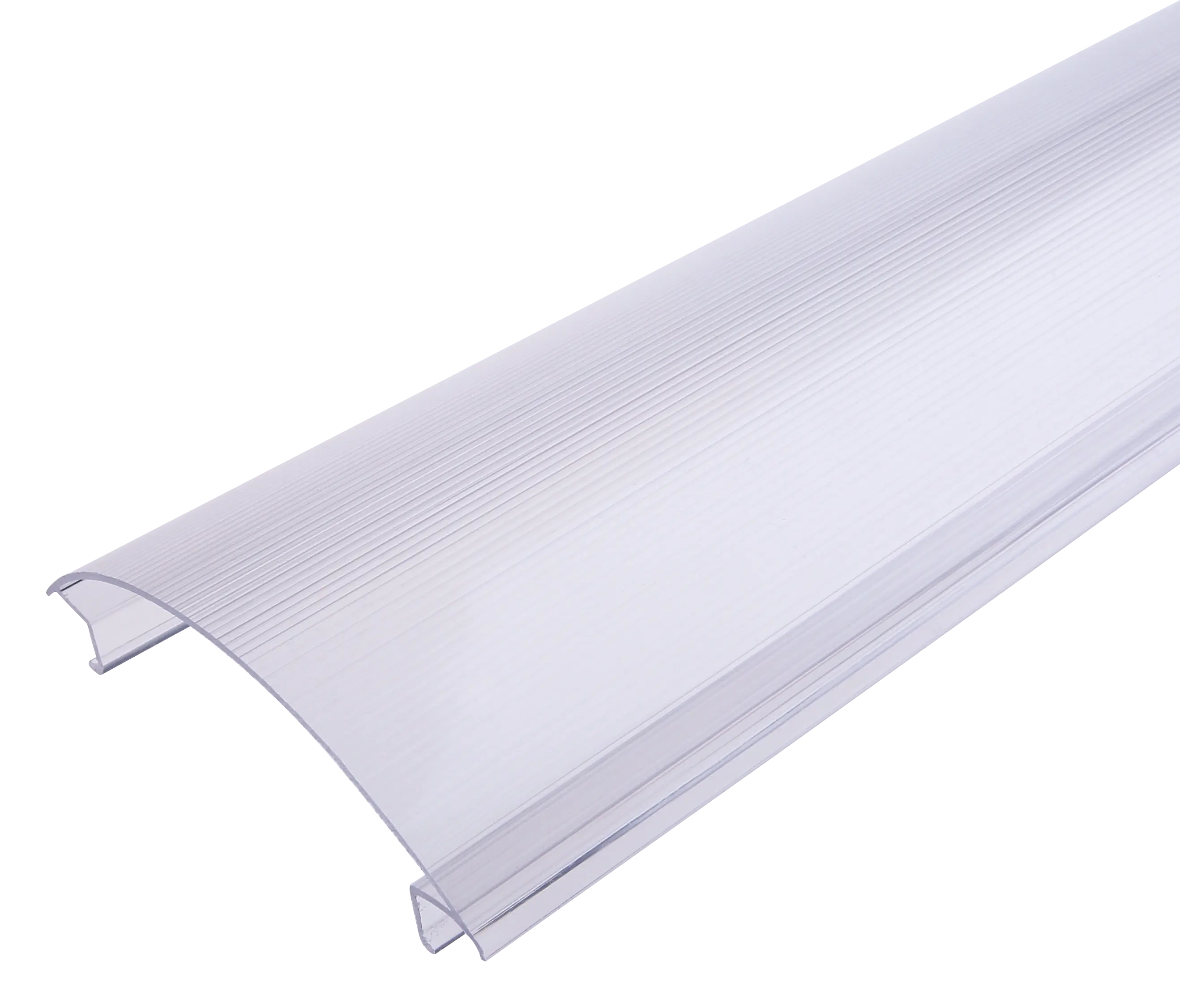 Tubo de policarbonato acrílico com tampa de tubo LED branco