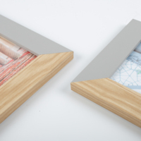 Sofine Bonne qualité Design rustique Verre transparent MDF 4x6 Bois MDF Cadre photo photo